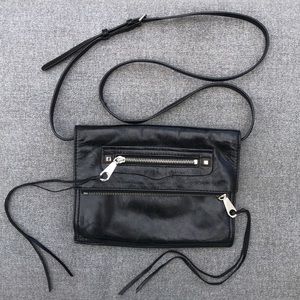 REBECCA MINKOFF Distressed Leather Crossbody Bag